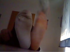 My stinky boyfeet and white socks