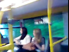 Dick Flash with CUM before 2 Girls in bus