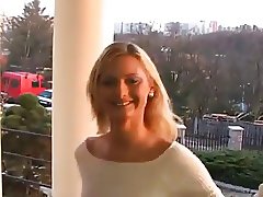 Sexy blonde girl pleasures a dick