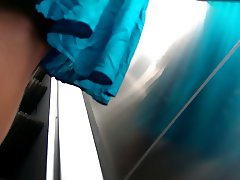 outdoor escalator upskirt