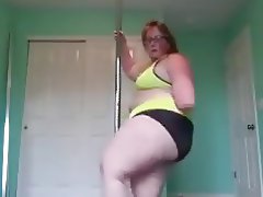 bbw pole dance