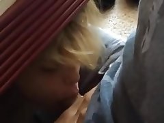 Hot Teen Slut - Gives a short Deepthroat under the Table !!!