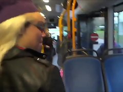 Threesome blowjob in bus 1fuckdatecom