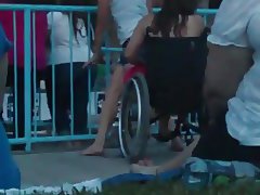 Lesbian wheelchair lap dance