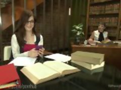 MILF Librarian Punishes TS Delinquent