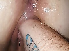 wife getting fisted doggy style and squirting
