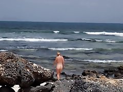 naked on the beach
