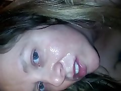 He fucks my pussy with his cum all over my face