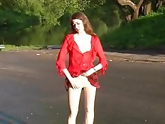 Russian girl in miniskirt anal and pussy fuck
