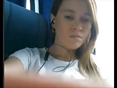 Amateur Hottie fooling around on the bus