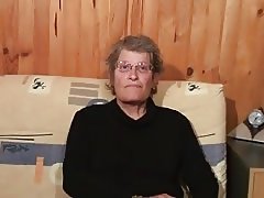 Nice old granny sucking cock and getting a hard fucking