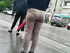 Mature big ass milf in pants